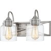 Quoizel Bartley 2-Light Brushed Nickel Vanity Light BART8616BN